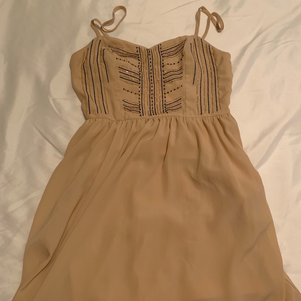 Pink, Gold and Black Dress with cute Back